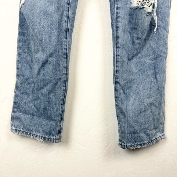 Pistola Presley Distressed High Rise 90's Relaxed Roller Jeans Size 28 - Picture 5 of 11
